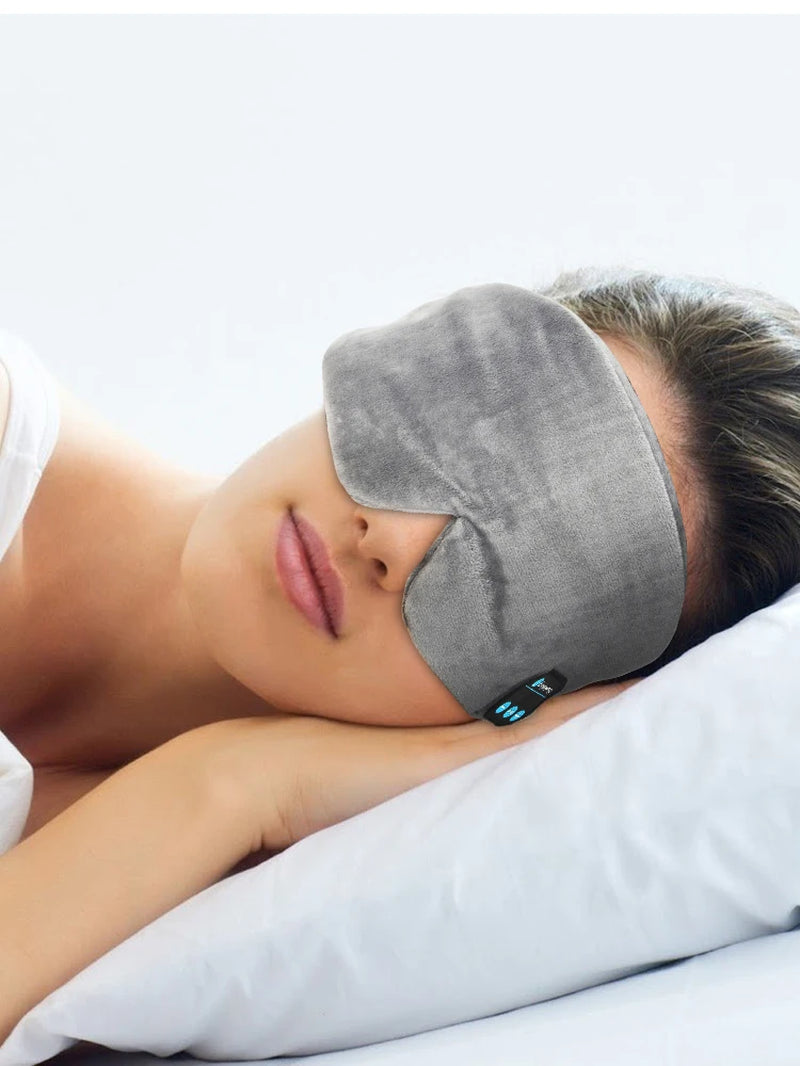 Bluetooth Sleeping Mask with Wireless Earphones - Travel Cotton Eye Mask for Ultimate Comfort and Relaxation