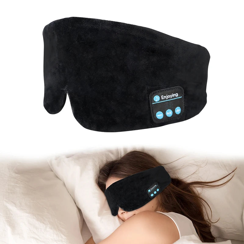 Bluetooth Sleeping Mask with Wireless Earphones - Travel Cotton Eye Mask for Ultimate Comfort and Relaxation