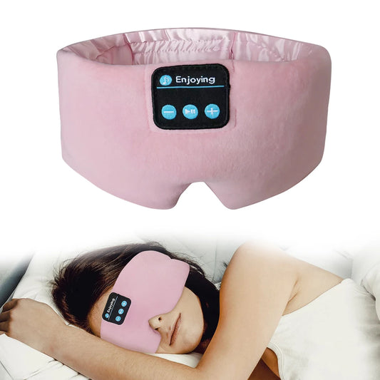 Bluetooth Sleeping Mask with Wireless Earphones - Travel Cotton Eye Mask for Ultimate Comfort and Relaxation