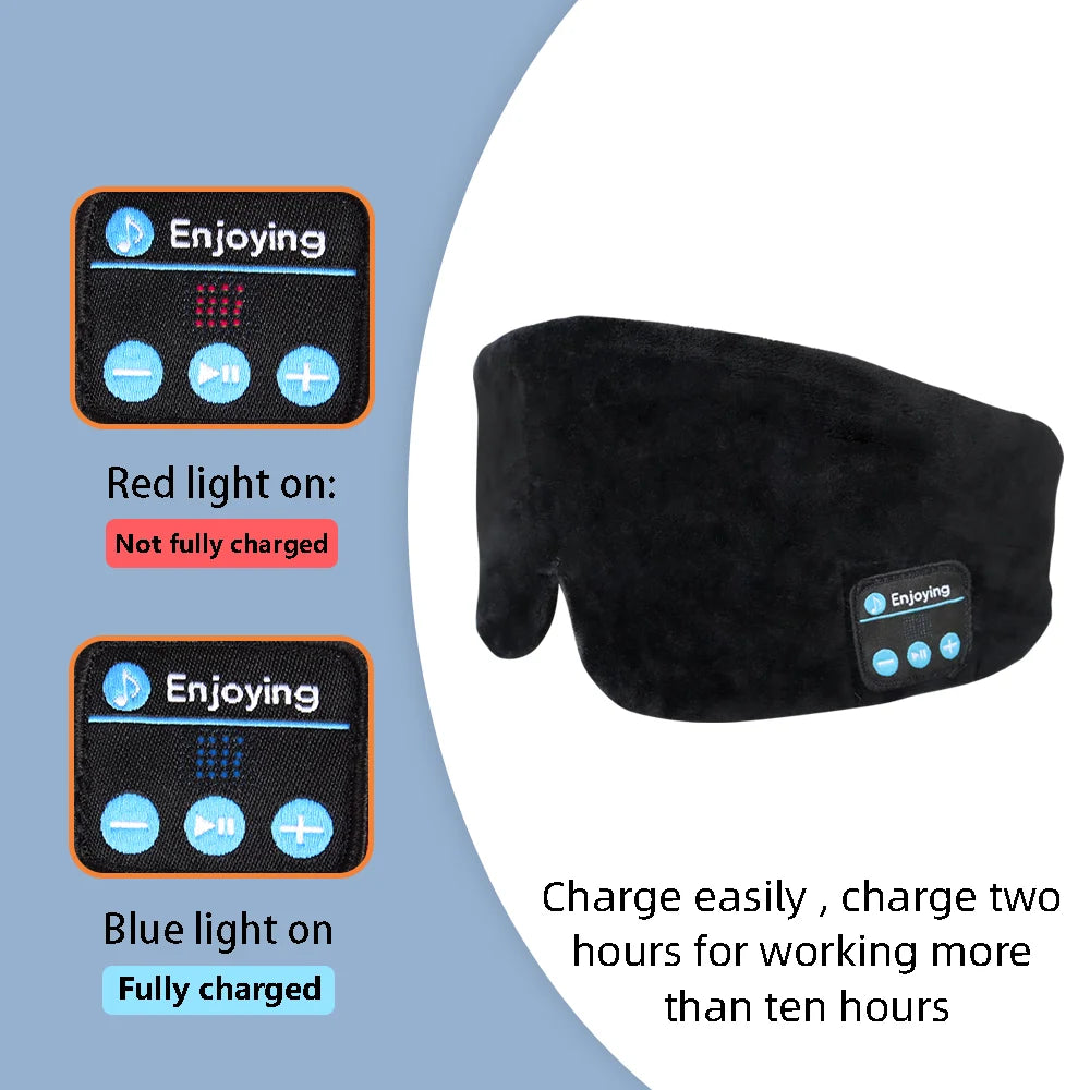 Bluetooth Sleeping Mask with Wireless Earphones - Travel Cotton Eye Mask for Ultimate Comfort and Relaxation